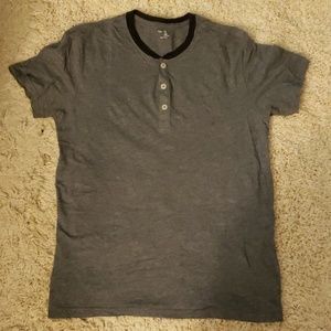 GAP Men's Grey Button Down Tshirt